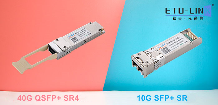 Solución de conexión de red 40G QSFP+ SR4 y 10G SFP+ SR