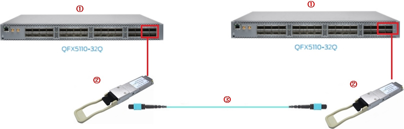  100GBase SR4 conexión de cableado de óptica