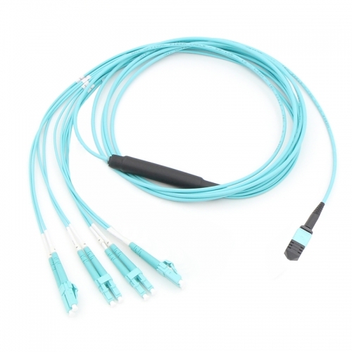 8 Fiber MPO(Male)-4LC Fiber Optic Cable