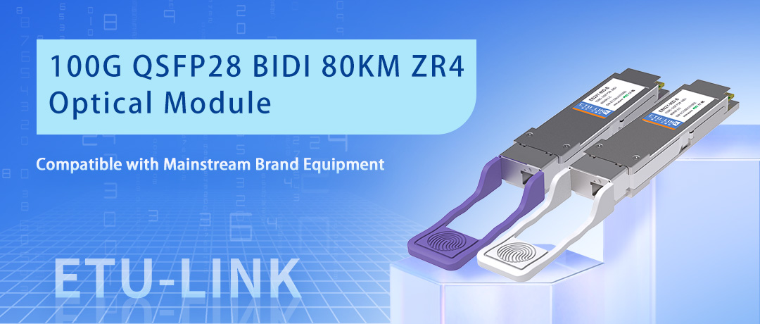 Módulo óptico 100G QSFP28 BIDI 80KM ZR4