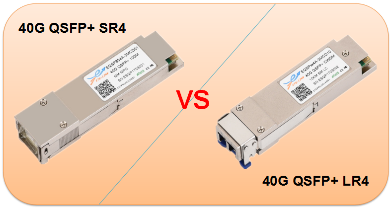  40G QSFP + SR4 vs 40G QSFP + LR4 