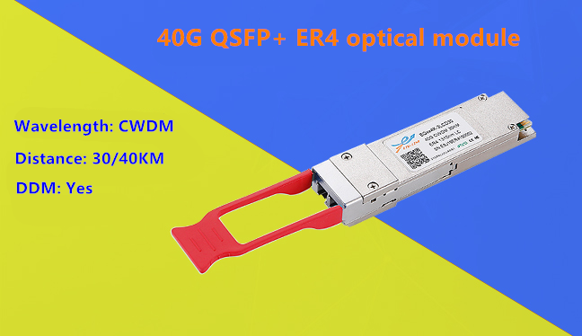  40G QSFP + ER4 Características y aplicación del producto del módulo óptico