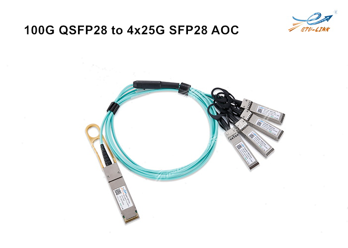 esquema de transmisión de corta distancia y bajo costo para 100G centro de datos — QSFP28 AOC cable óptico activo