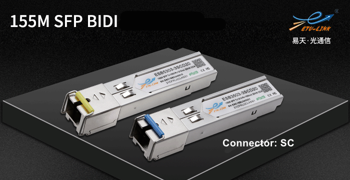 Introducción de 100m Modo único SFP BIDI Módulo óptico del conector SC