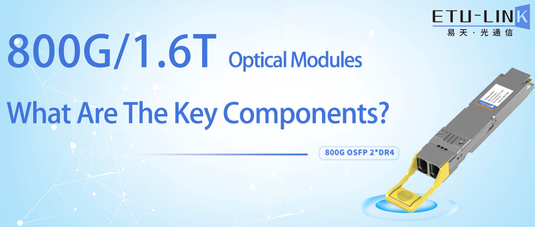 ¿Cuáles son los componentes clave de los módulos ópticos 800G/1.6T?