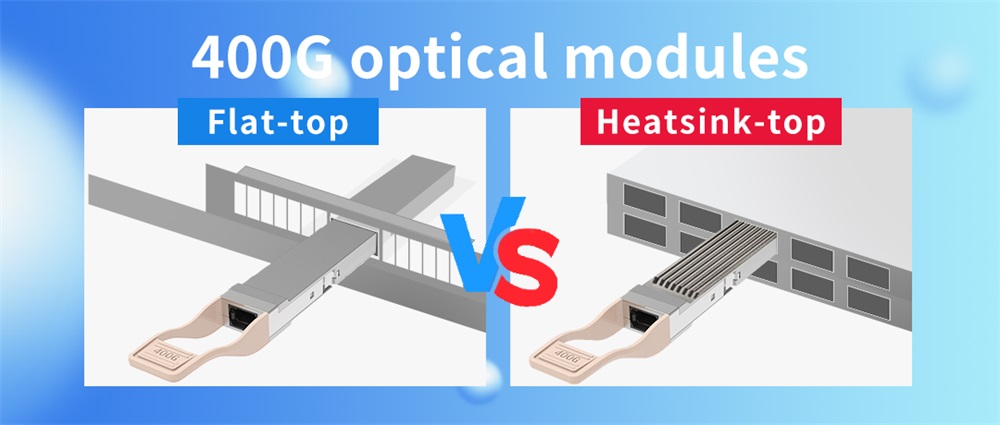 Análisis de la diferencia entre tapas planas y tapas con disipador de calor para módulos ópticos de 400G