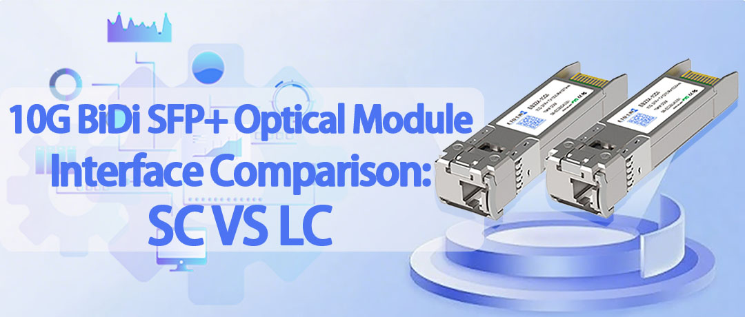 Comparación de interfaces del módulo óptico SFP+ BiDi 10G: SC vs. LC